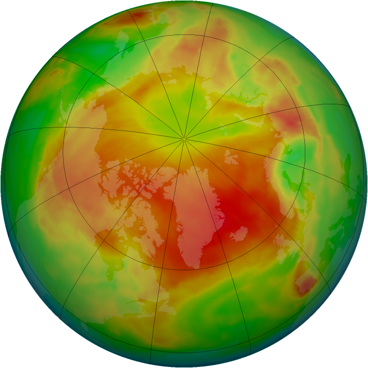 Arctic ozone map for 29 April 2013